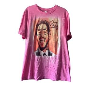 Post Malone Pink Graphic T Shirt